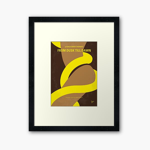 No127- FROM DUSK THIS DAWN minimal movie poster Framed Art Print