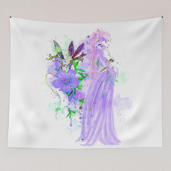 Item preview, Watercolor Flower Spirit Purple designed and sold by ChiweenieHobbit.