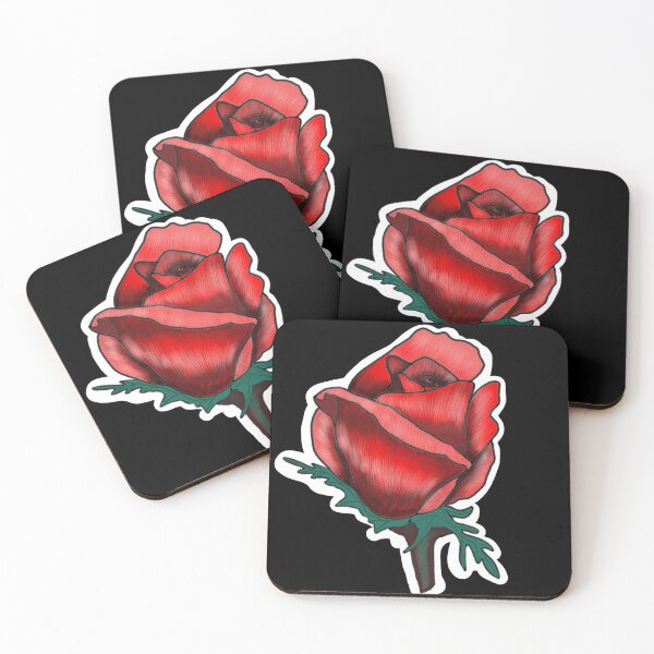 Item preview, Ready to bloom, single hand drawn red rose bud  designed and sold by Jodi Mahaffey.