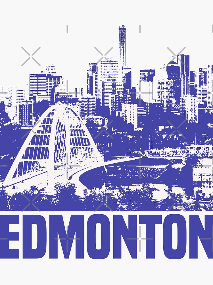 "Edmonton Skyline" Sticker for Sale by denvector Redbubble