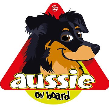Artwork thumbnail, Aussie On Board - Black Tan by DoggyGraphics