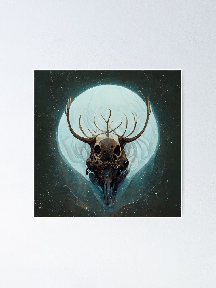 "Nightmare Elk Painting" Poster for Sale by btrainwilson Redbubble