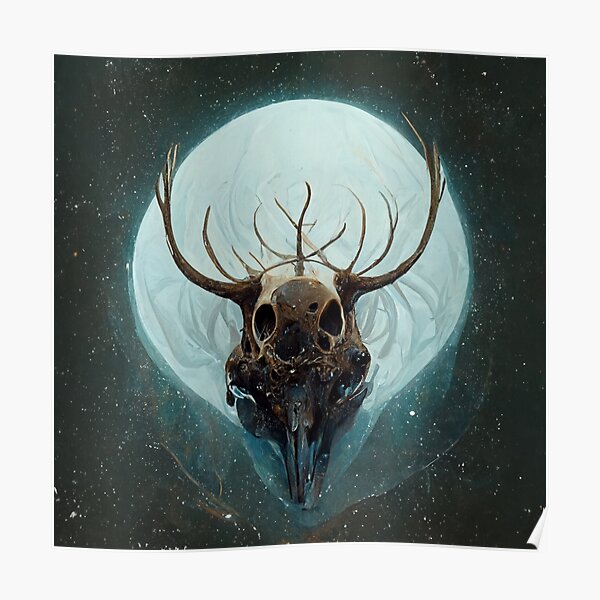 "Nightmare Elk Painting" Poster for Sale by btrainwilson Redbubble