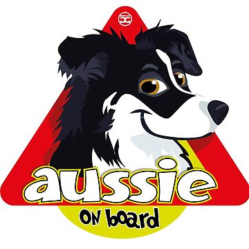 Artwork thumbnail, Aussie On Board - Black White by DoggyGraphics