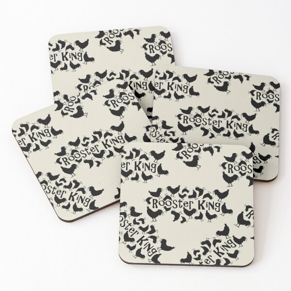 Item preview, Rooster King Black on Taupe Repeat -5748 designed and sold by Art in My Loft.