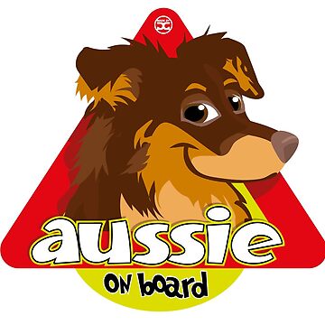 Artwork thumbnail, Aussie On Board - Brown Tan by DoggyGraphics