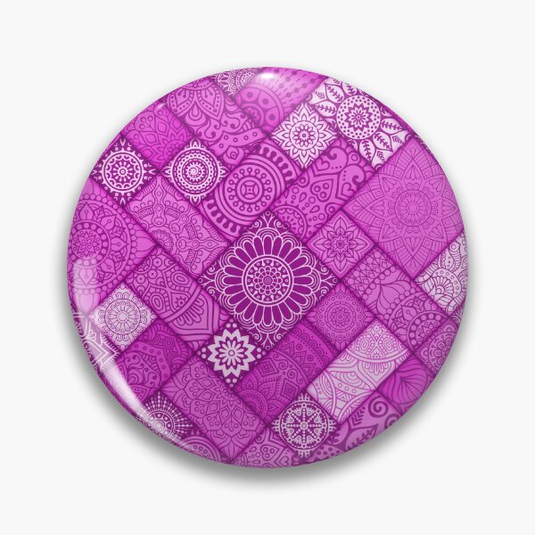 Item preview, Shades of Pink Indian Diagonal Floral Tiles pattern designed and sold by Art-by-Geoff.