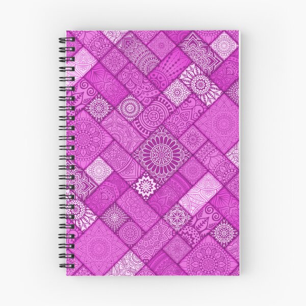 Item preview, Shades of Pink Indian Diagonal Floral Tiles pattern designed and sold by Art-by-Geoff.