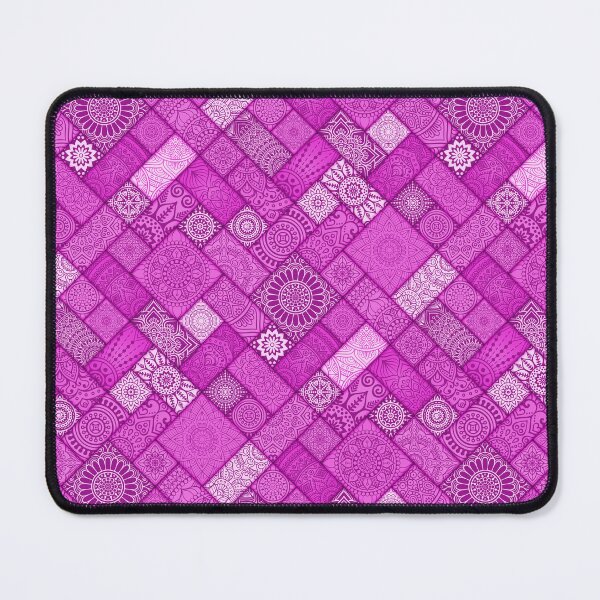 Item preview, Shades of Pink Indian Diagonal Floral Tiles pattern designed and sold by Art-by-Geoff.