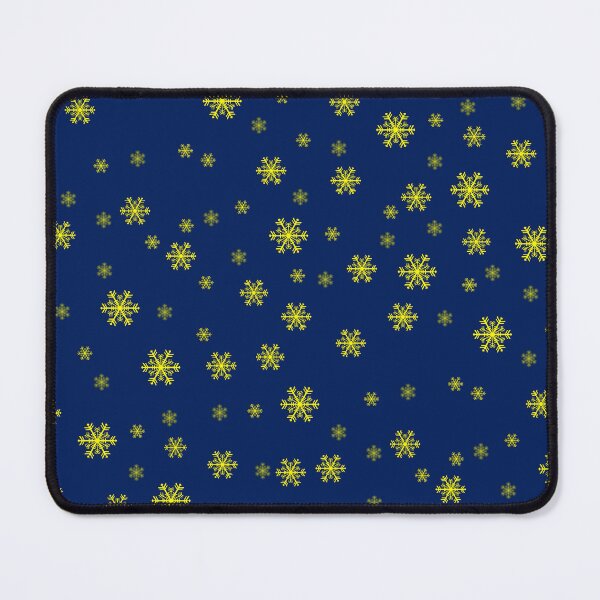 Item preview, Copos de nieve amarillos en azul designed and sold by AlfabetDesign.