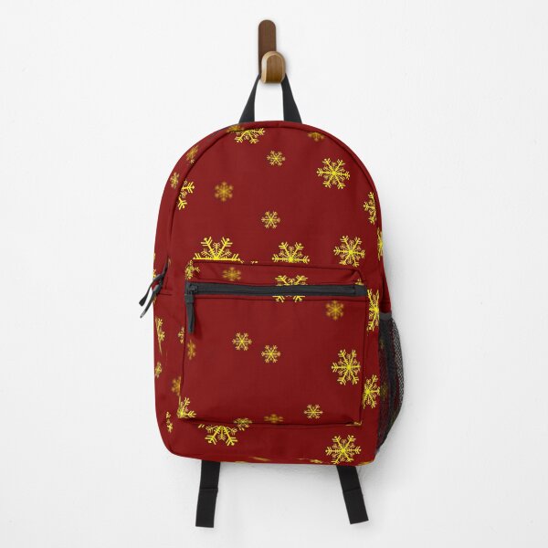 Item preview, Copos de nieve amarillos sobre rojo designed and sold by AlfabetDesign.