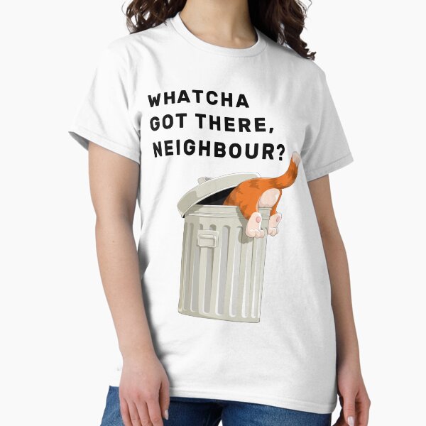 Aperçu de l'œuvre Qu'est-ce que tu as là, voisin ? créée et vendue par NameThatShirt.