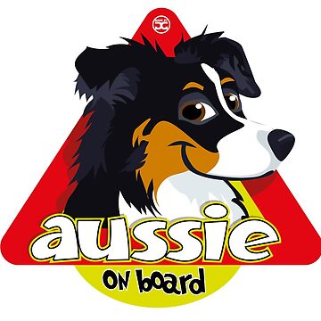 Artwork thumbnail, Aussie On Board - Black Tricolor by DoggyGraphics