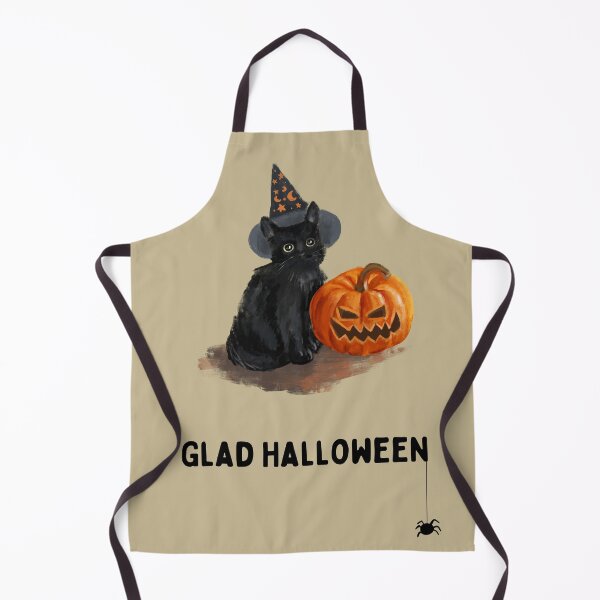 Item preview, Glad Halloween (Halloween gratulationskort) cat and pumpkin Swedish Halloween designed and sold by Pommallina.