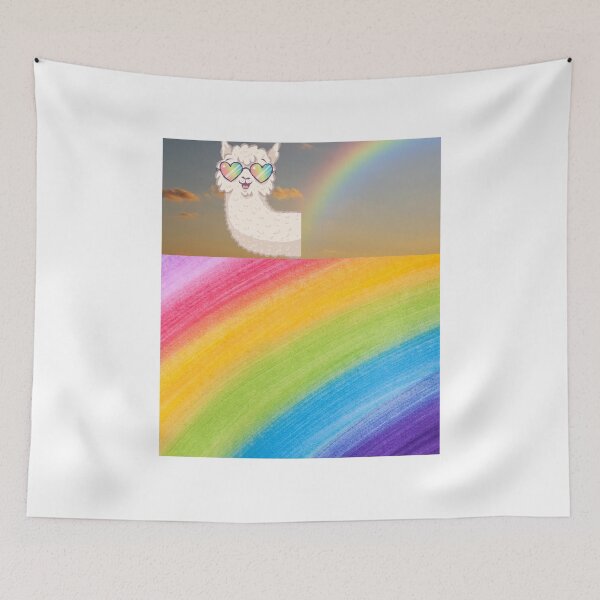 Item preview, LLAMA RAINBOW  designed and sold by DiscoVibes.