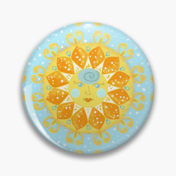 Item preview, Kawaii Cute Sun Face Mandala designed and sold by AleFairyland.