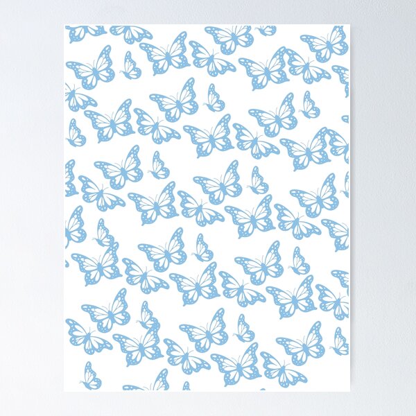 Item preview, Light Blue Butterfly Pattern designed and sold by Elestiae.