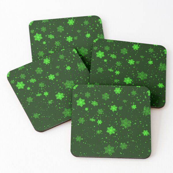 Item preview, Snowflakes Pattern neon Green designed and sold by AlfabetDesign.