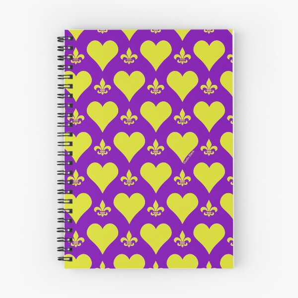 Item preview, Purple and Gold Hearts And Fleur de Lis Pattern designed and sold by StudioBlack.