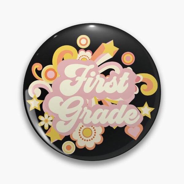 Artikelvorschau, Retro Flowers First 1st Grade Teacher Gift Idea  entworfen und verkauft von themellowcats.