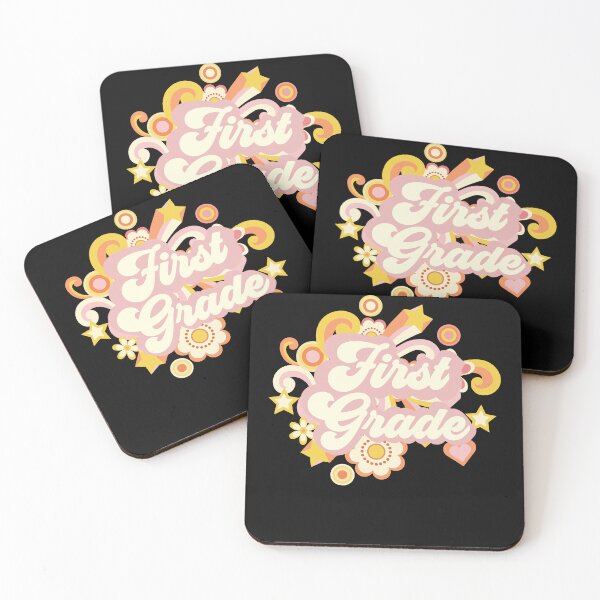 Artikelvorschau, Retro Flowers First 1st Grade Teacher Gift Idea  entworfen und verkauft von themellowcats.