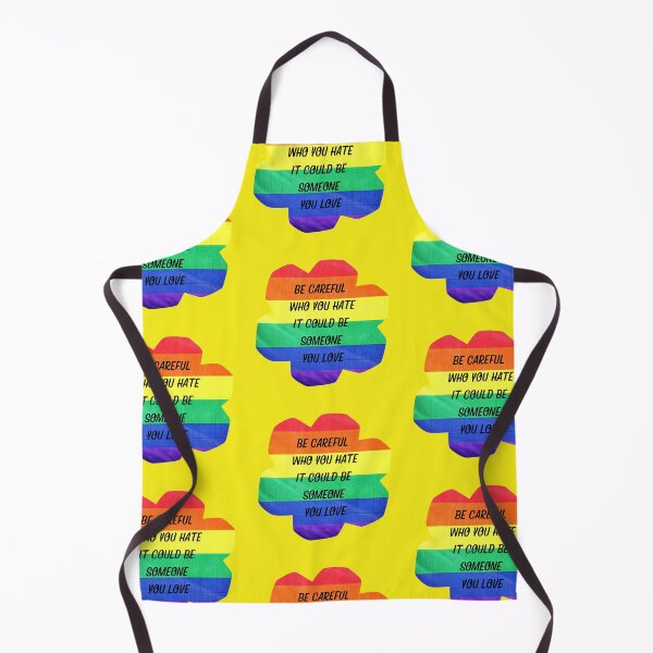 Item preview, Be Careful Who You Hate It Could Be Someone You Love Rainbow Flower In Yellow designed and sold by LuckyKermit.