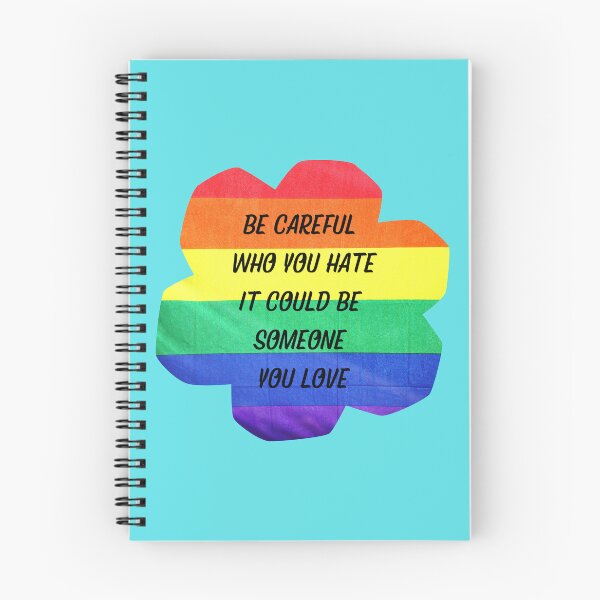 Item preview, Be Careful Who You Hate It Could Be Someone You Love Rainbow Flower In Cyan designed and sold by LuckyKermit.