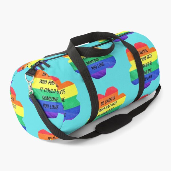 Item preview, Be Careful Who You Hate It Could Be Someone You Love Rainbow Flower In Cyan designed and sold by LuckyKermit.