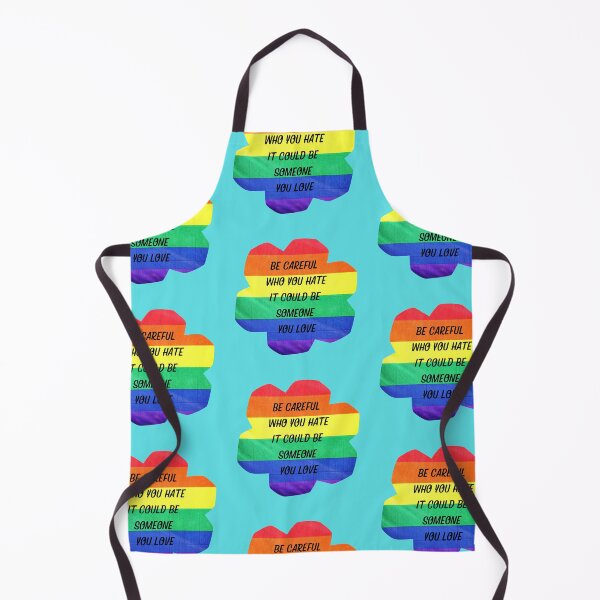 Item preview, Be Careful Who You Hate It Could Be Someone You Love Rainbow Flower In Cyan designed and sold by LuckyKermit.