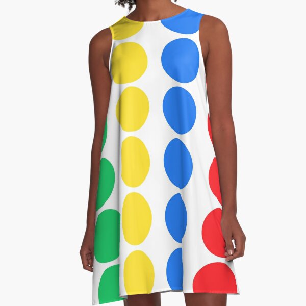 Fun Primary Colors Pattern A-Line Dress