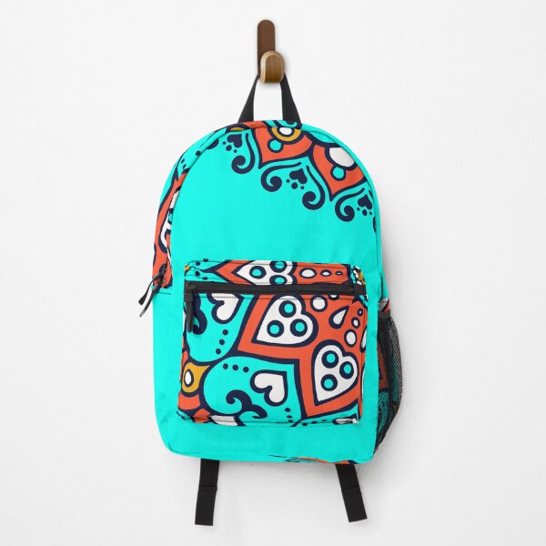 Item preview, Turquoise Blue and Orange Boho Design designed and sold by Divine Ease.