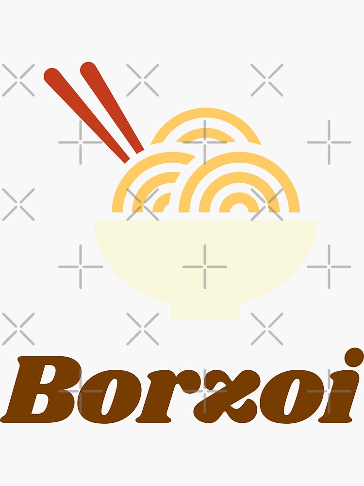 "Borzoi The noodle dog" Sticker for Sale by Askur2000 Redbubble