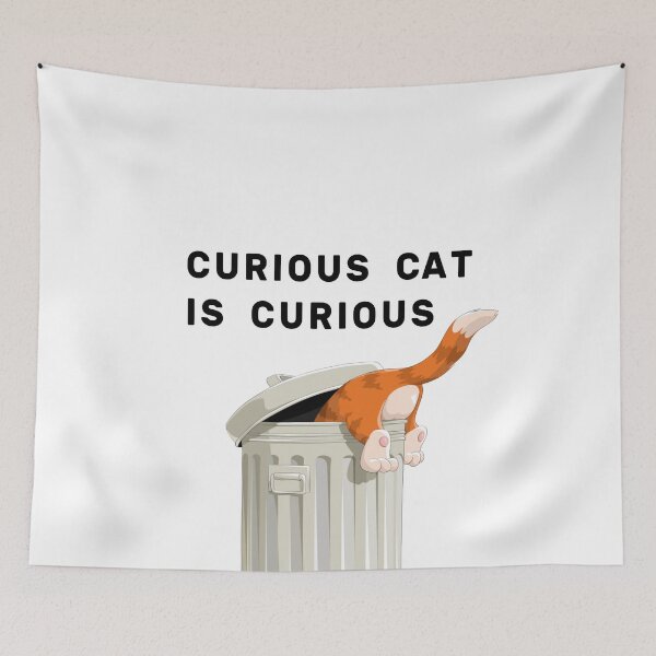 Item preview, Curious Cat is Curious designed and sold by NameThatShirt.