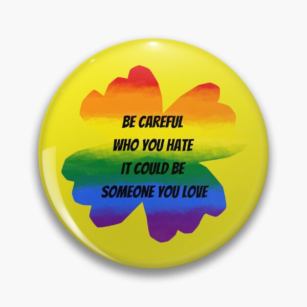 Item preview, Be Careful Who You Hate It Could Be Someone You Love Four Leaf Clover In Yellow designed and sold by LuckyKermit.