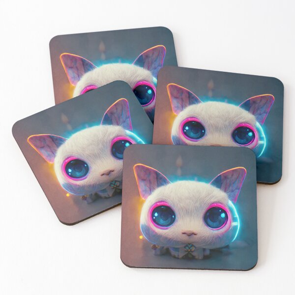 Item preview, NeonKittyCat designed and sold by CuteFluffyArt.