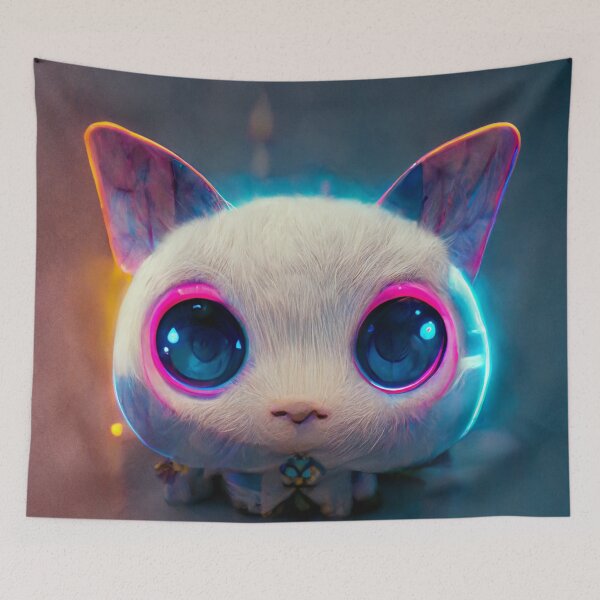 Item preview, NeonKittyCat designed and sold by CuteFluffyArt.