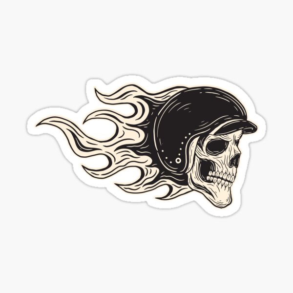 "Skull helmet" Sticker for Sale by aubstore Redbubble