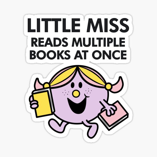 Item preview, little miss reads multiple books at once designed and sold by indiebookster.