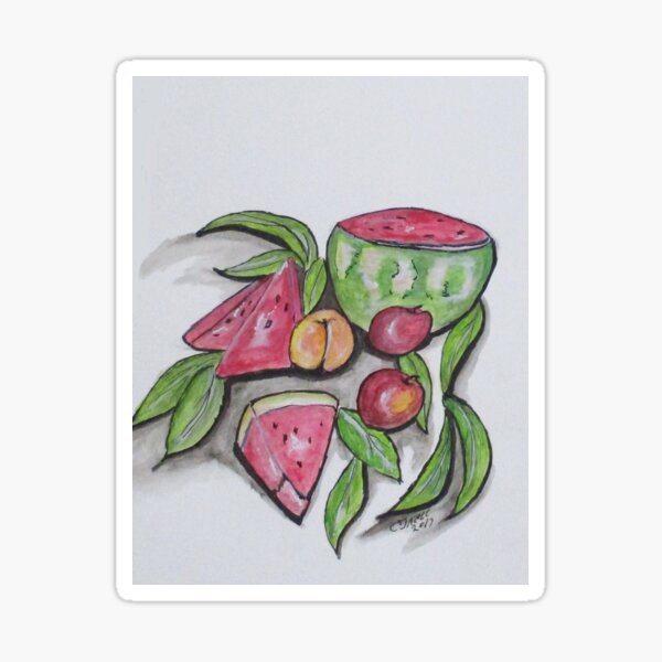 Watermelons And Apples Sticker