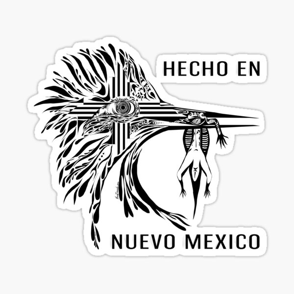 Hecho en Nuevo Mexico- black & White Sticker