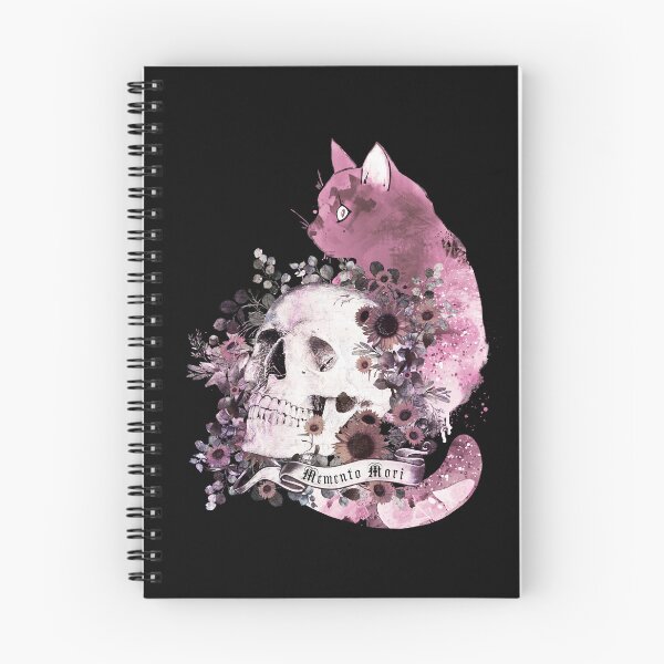 Item preview, Cat and floral Skull with flowers and leaves , memento mori, cat skull, witch, goth, watercolor designed and sold by Collagedream.