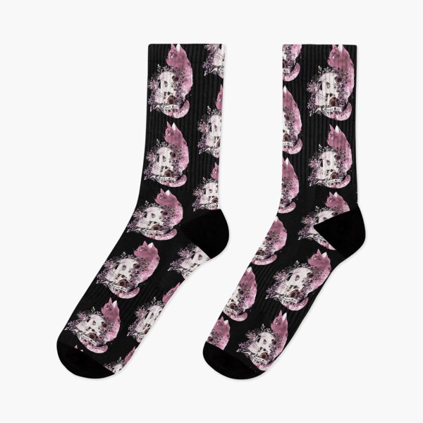 Item preview, Cat and floral Skull with flowers and leaves , memento mori, cat skull, witch, goth, watercolor designed and sold by Collagedream.