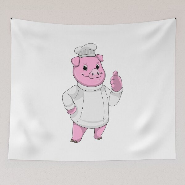 Item preview, Pig as Cook with Chef hat designed and sold by Snabdesign84.