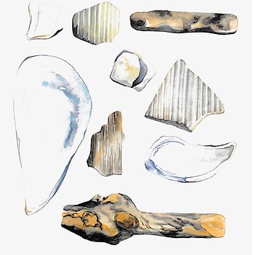 Artwork thumbnail, Beach treasures collection 4 by LisaLeQuelenec