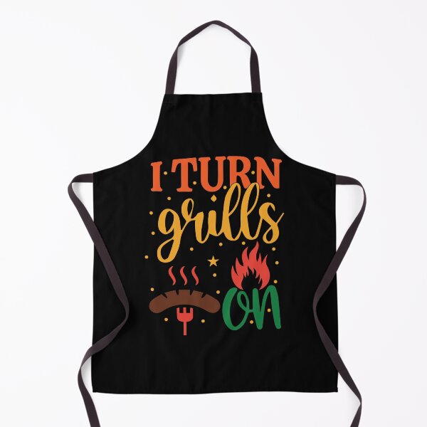 Item preview, I Turn Grills On - Funny Barbecue Grilling Pun designed and sold by DebbisPalette.