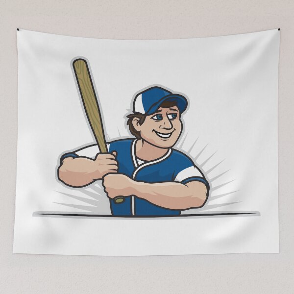 Item preview, Baseball Player in blue designed and sold by Sabin Artworks.