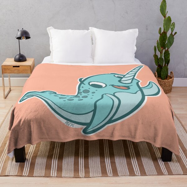 Item preview, Happy Little Narwhal Waves Hi! designed and sold by RJKpoyp.
