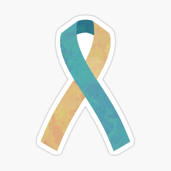 Textured Down Syndrome Ribbon Sticker