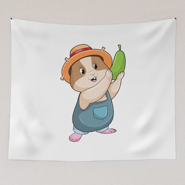 Item preview, Hamster as Farmer with Zucchini designed and sold by Snabdesign84.