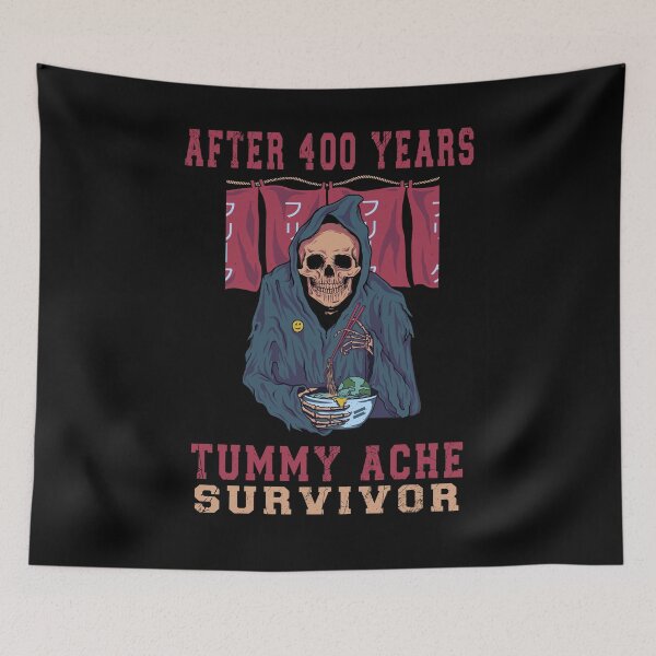 Item preview, Tummy Ache Survivor Stomachache - Halloween Skeleton designed and sold by Yonshop.